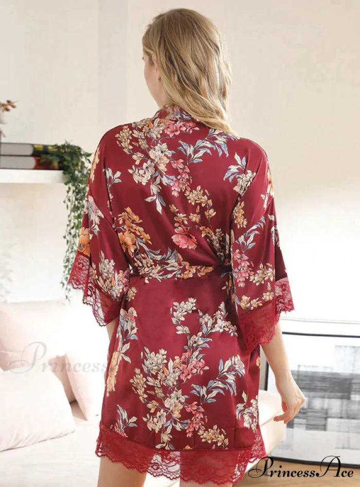 Silk Sleepwear for Home M / green
