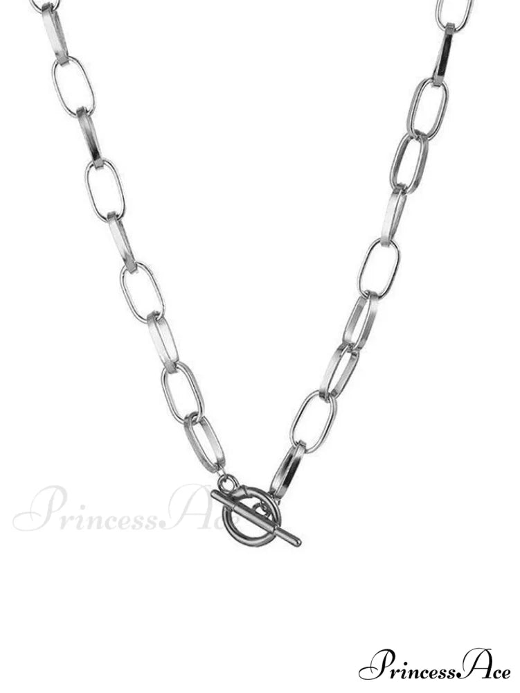Simple Charming Layer Necklace Silver / ONE SIZE