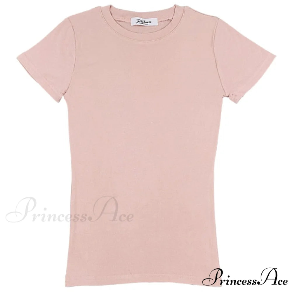 Simple Fashion Girls Tops Tee Pink / One Size