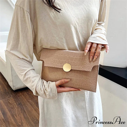 Simple Felt Imprint Clutch Wristlet wristlet-250126