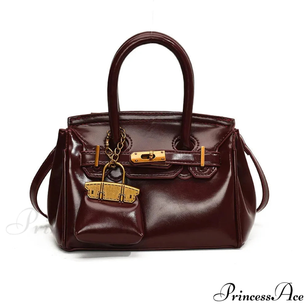 Simple High-Quality Women’s Fashion Handbag HUASHANG-2056-HONG handbag-250126