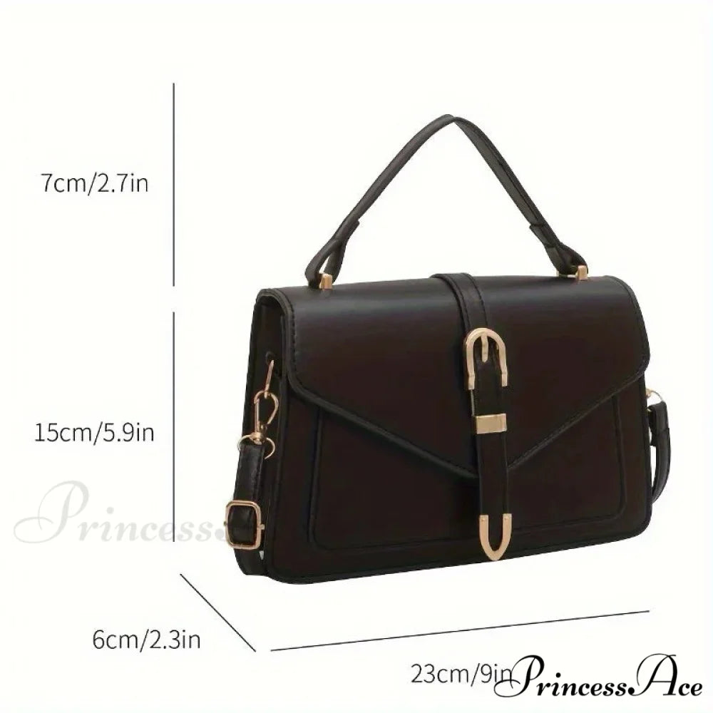 Simple Monochromatic Square Flap Crossbody crossbody-250126