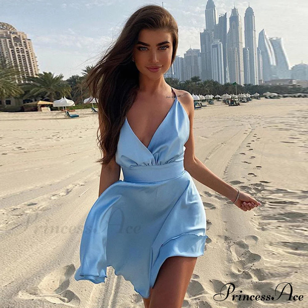 Simply Gorgeous Stylish Flowy Skater Dress Green / S