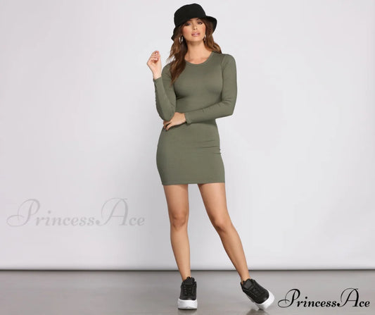 Simply Perfect Stylish Knit Mini Dress