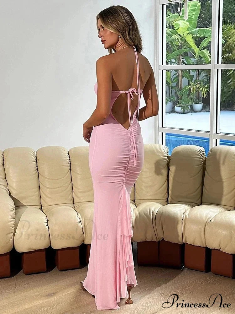 Siren Sleek Fitted Long Holiday Dress vacationdress-250223