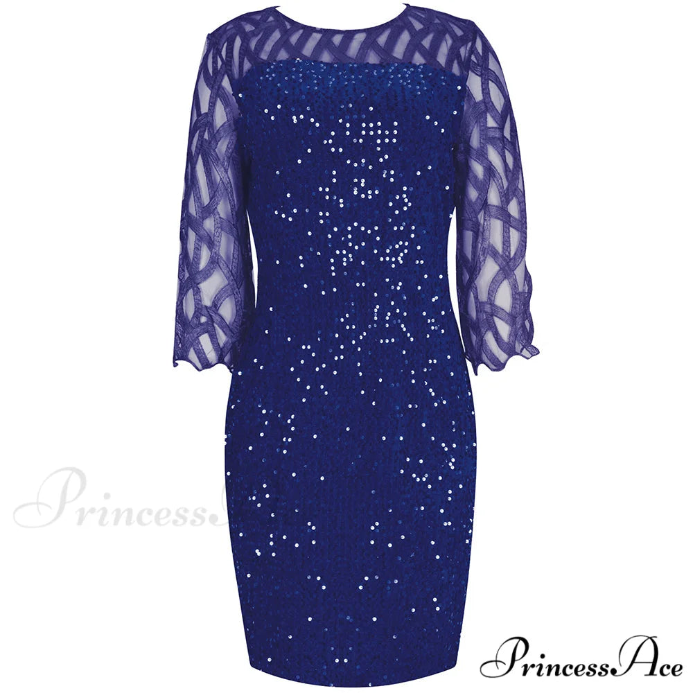 Size Elegant Evening Outfits Sequin Party Women Wedding Plus Bodycon - Warm-Season 4XL Gown - for Green Gown 5XL