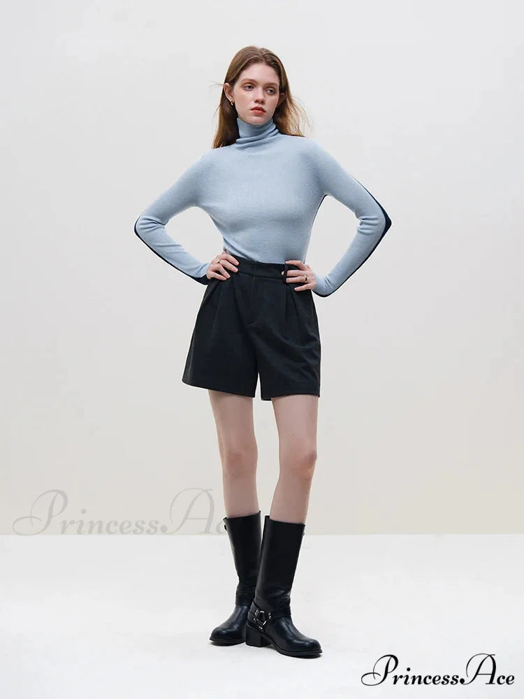Skinny Design Pair - don Tall Turtleneck Sweater Blue Navy-Blue / S swraters-241228