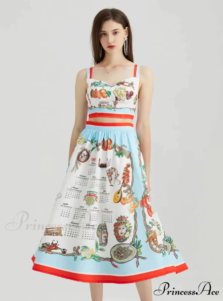 Skirt and Top Fruit Design Set