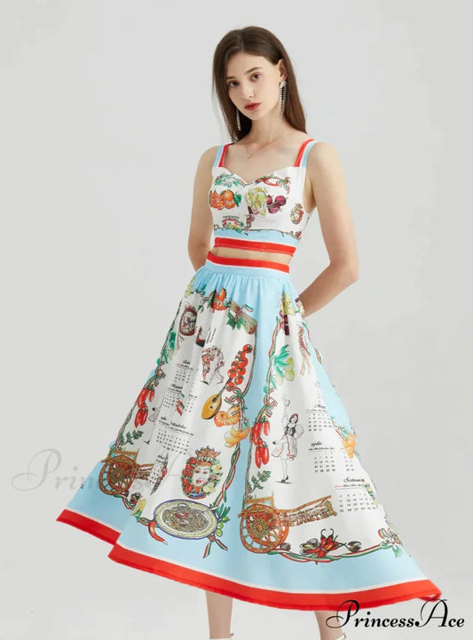 Skirt and Top Fruit Design Set