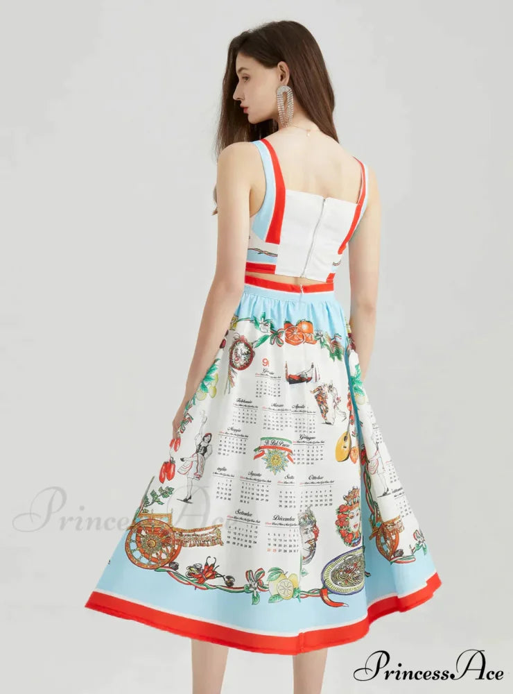 Skirt and Top Fruit Design Set