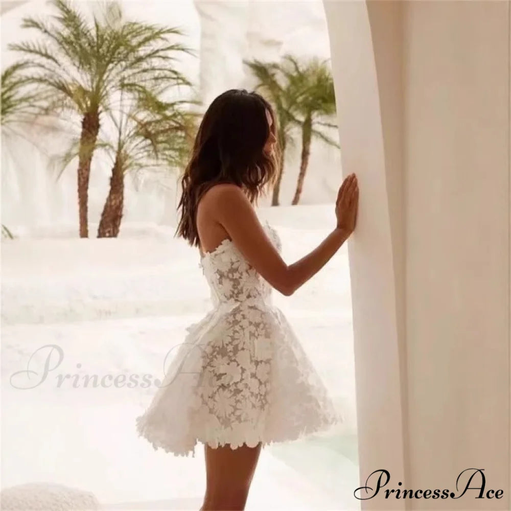 Sleeveless Brief Cocktail Wedding Gown weddingdress-250223