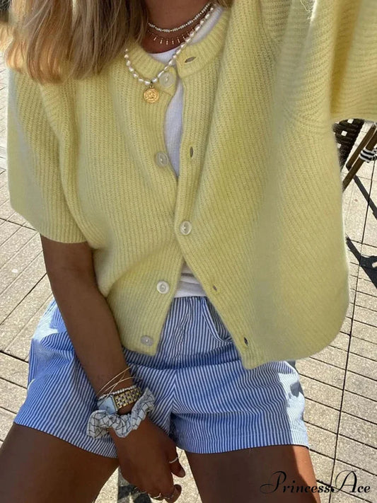 Sleeveless Circular Neck Button-Up Cardigan cardigans-241228