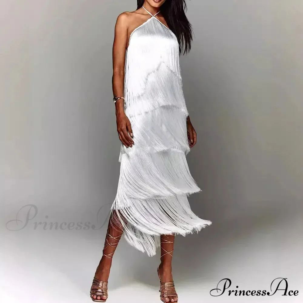 Sleeveless Halter Split Party Dress