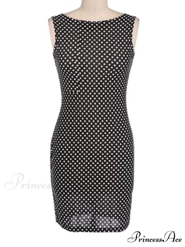Sleeveless Jewel Dot with Polka Elegant Gown Backless Neck
