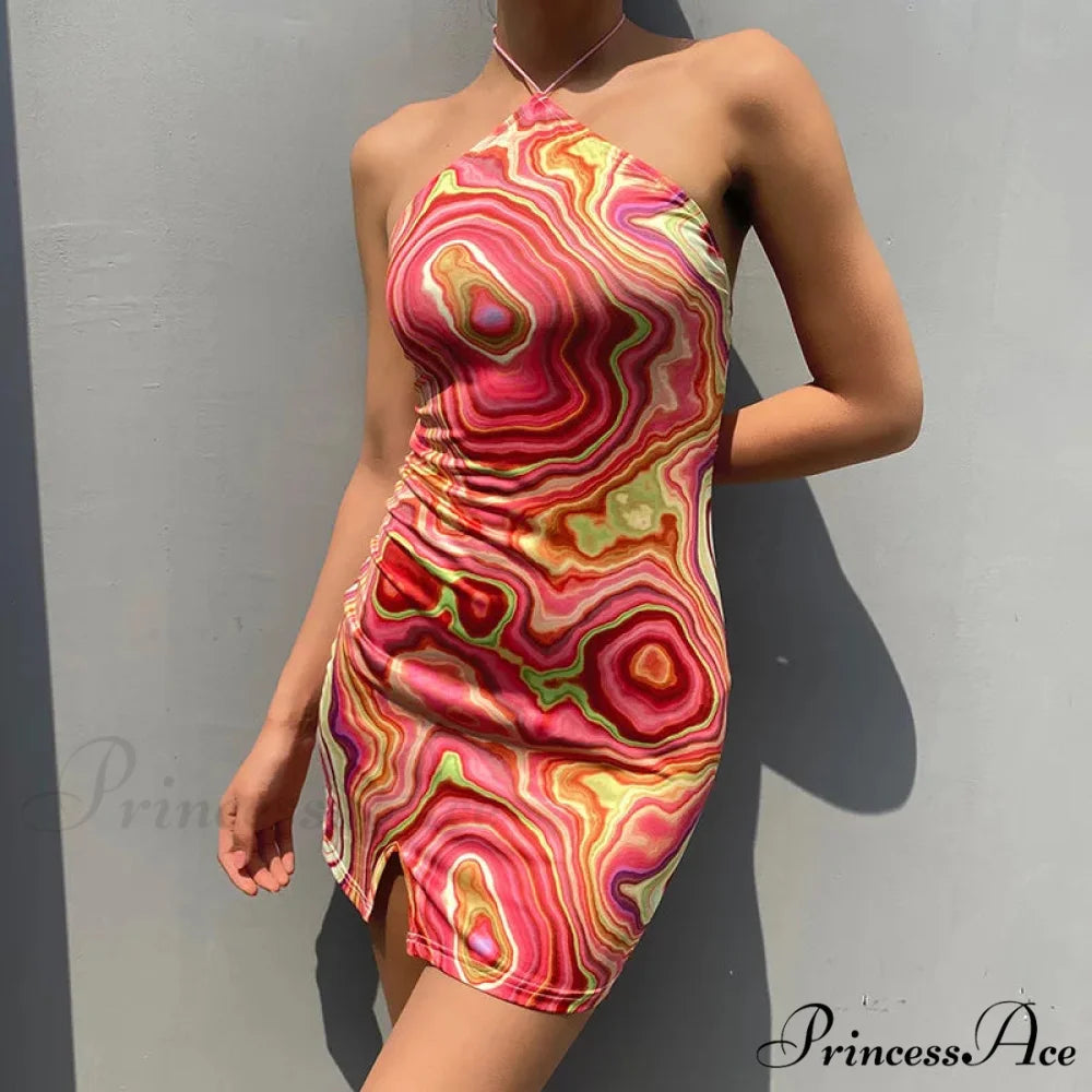 Sleeveless Mini Elegant Party Evening Fashion Camouflage Bandage Bodycon Dress