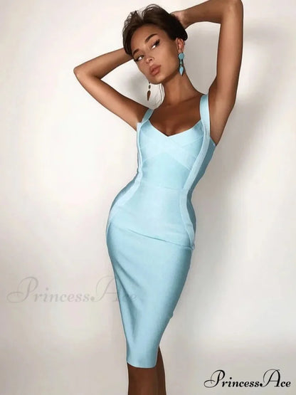 Sleeveless Rayon Bodycon Party Dress