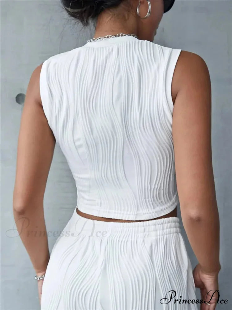 Sleeveless Rib Knit Women Summer Y2K High Street Style Koreanfashion Mock Neck Slim Fit Crop Streetwear 2024 Tank top