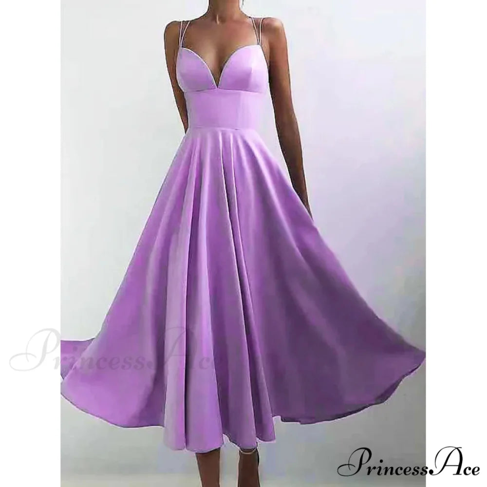 Sleeveless Solid Color Open Back Maxi Dress for Women Purple / S