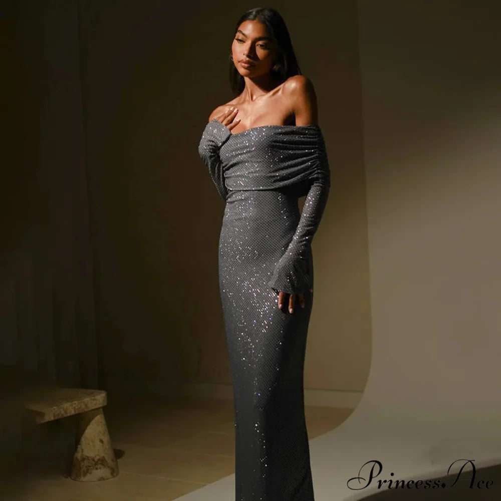 Sleeveless Winter Off Shoulder Sexy Evening Fashion Party Night Club Bodycon Dress