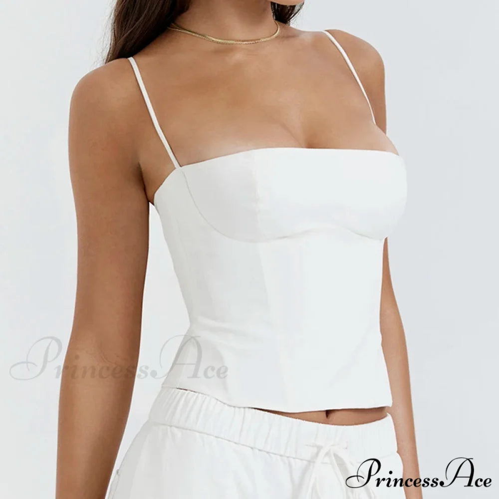 Slim Bodice Thin Strap Crop Top croptop-250126
