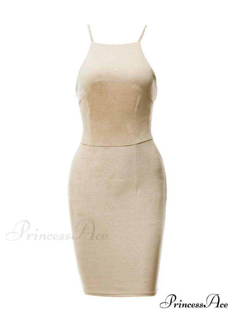 Slim Bodycon Club Wear Dress - Sleeveless M / Green