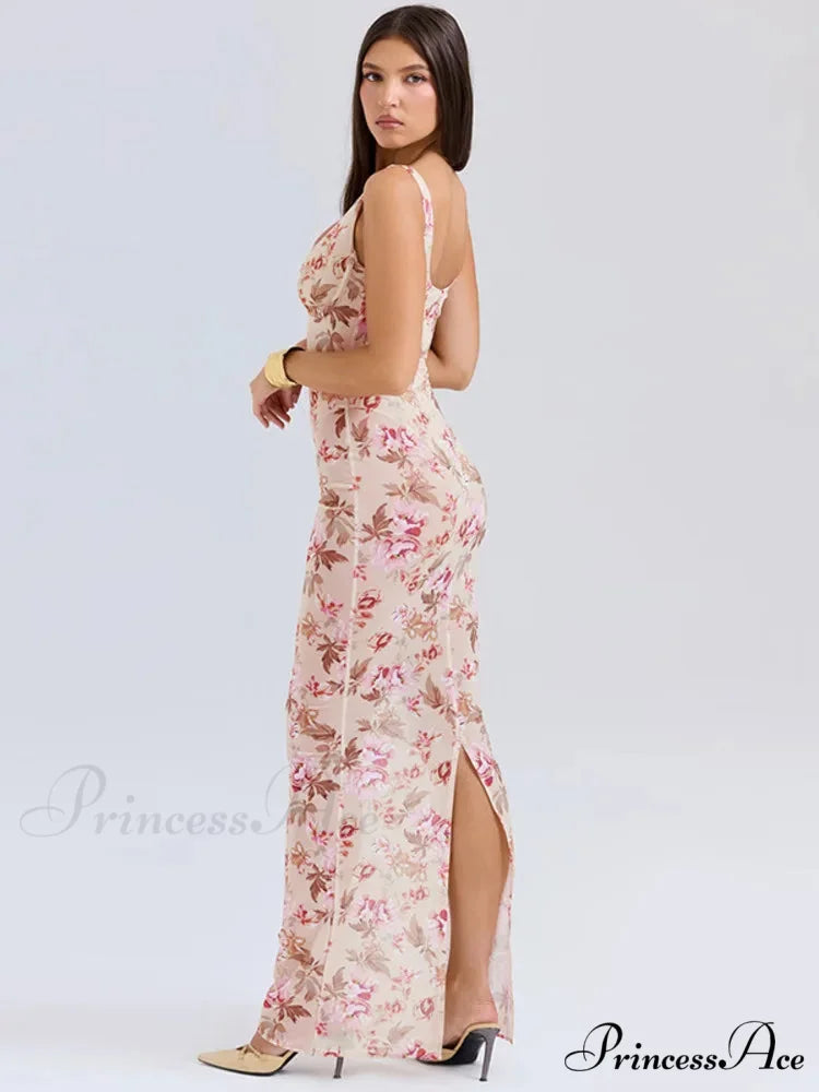 Slim Bodycon Maxi Vacation Dress vacationdress-250223