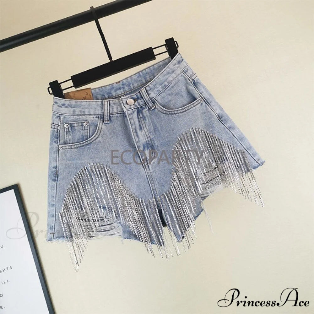 Slim Booty Fringed Denim Ripped Ladies Jeans