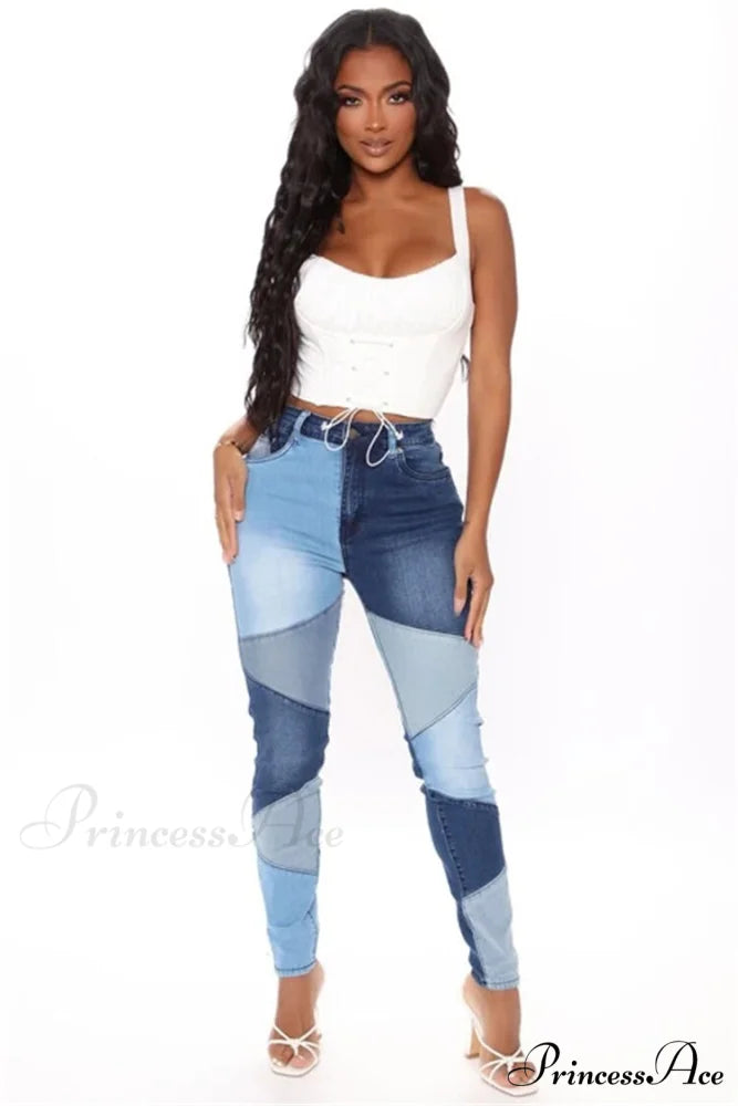 Slim Denim Pencil Pants High Stretch Trousers