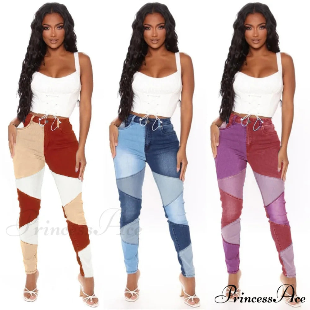 Slim Denim Pencil Pants High Stretch Trousers