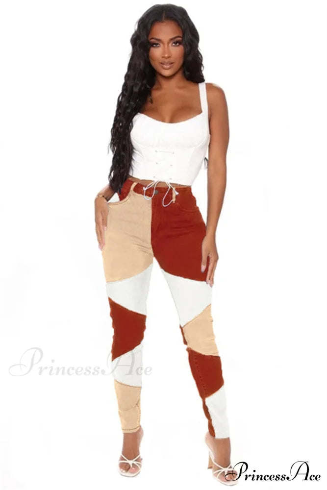 Slim Denim Pencil Pants High Stretch Trousers