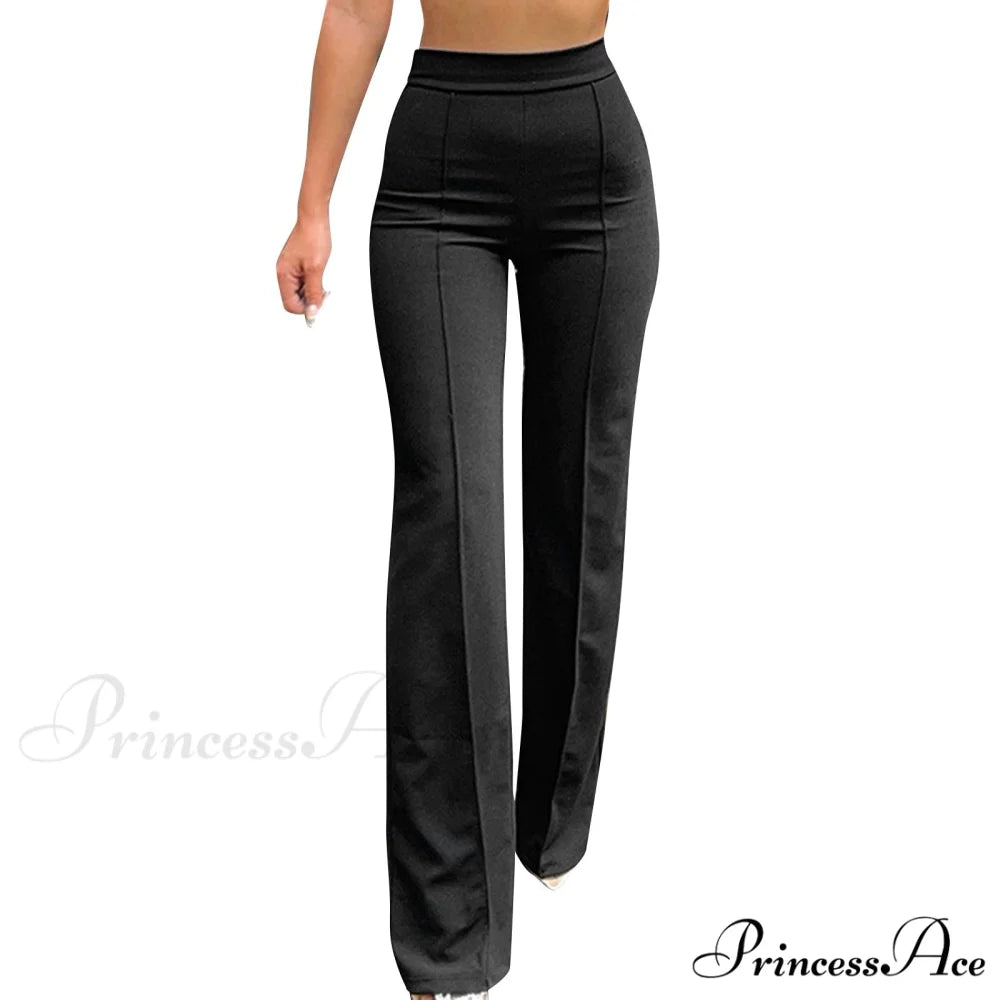 Slim Fit Pants Women on Pants Women Black-2 / S