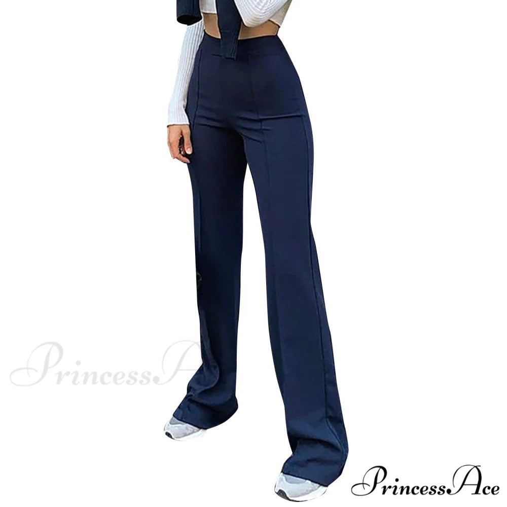 Slim Fit Pants Women on Pants Women Navy / S