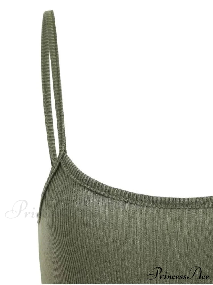 Slip Bodycon Ribbed Slit Dress