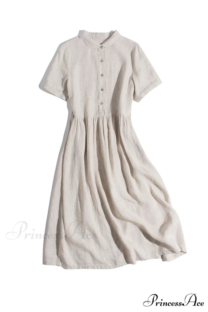 Slouchy Linen Daisy Dress Linen / M