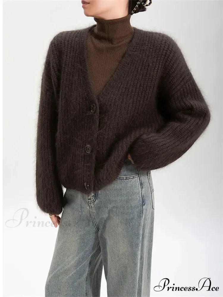 Sluggish Broad Extended Sleeve Feminine Cardigan cardigans-241228