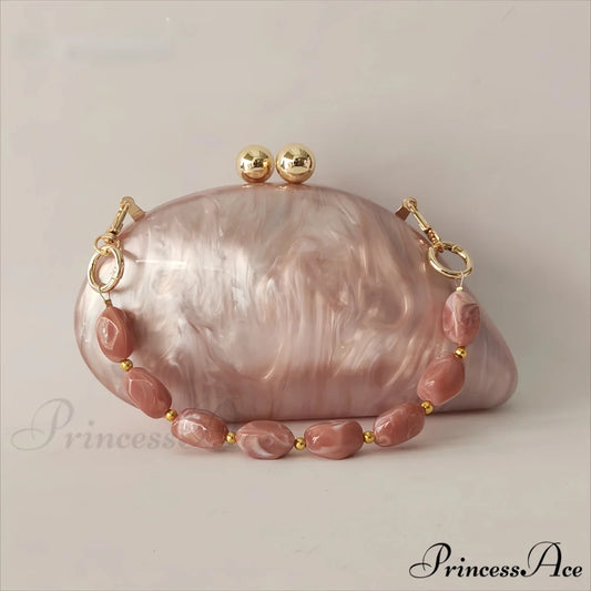Small Azure Light Rose Acrylic Box Evening Clutch Purse clutchbag-250126