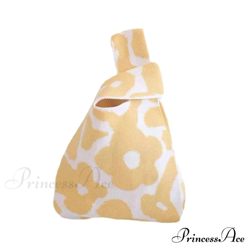 Small Knot Handcrafted Knit Bucket Purse color2 handbag-250126