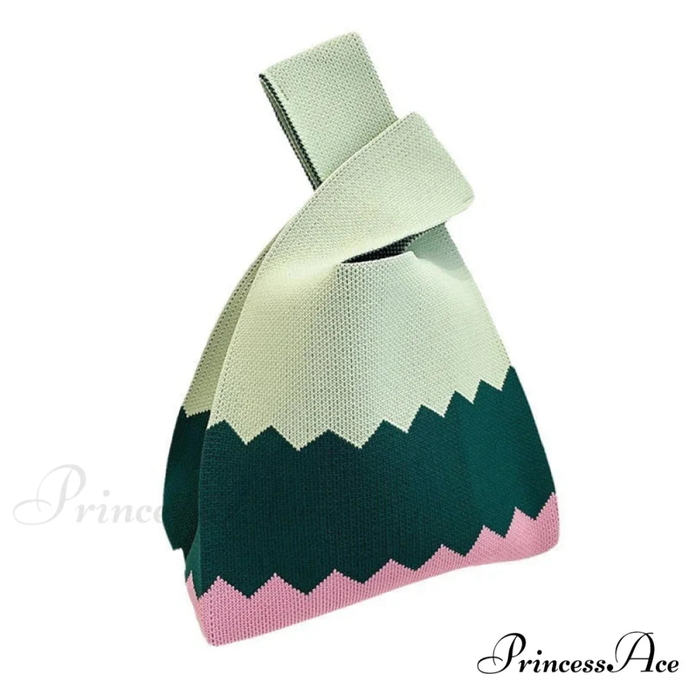 Small Knot Handcrafted Knit Bucket Purse color8 handbag-250126