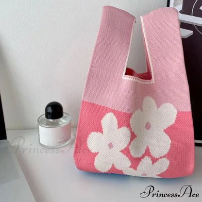 Small Knot Handcrafted Knit Bucket Purse handbag-250126