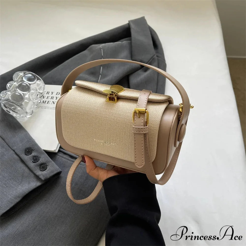 Small Square Crossbody High-End Designer Purse Style 2 Beige / 20x12x9cm handbag-250126