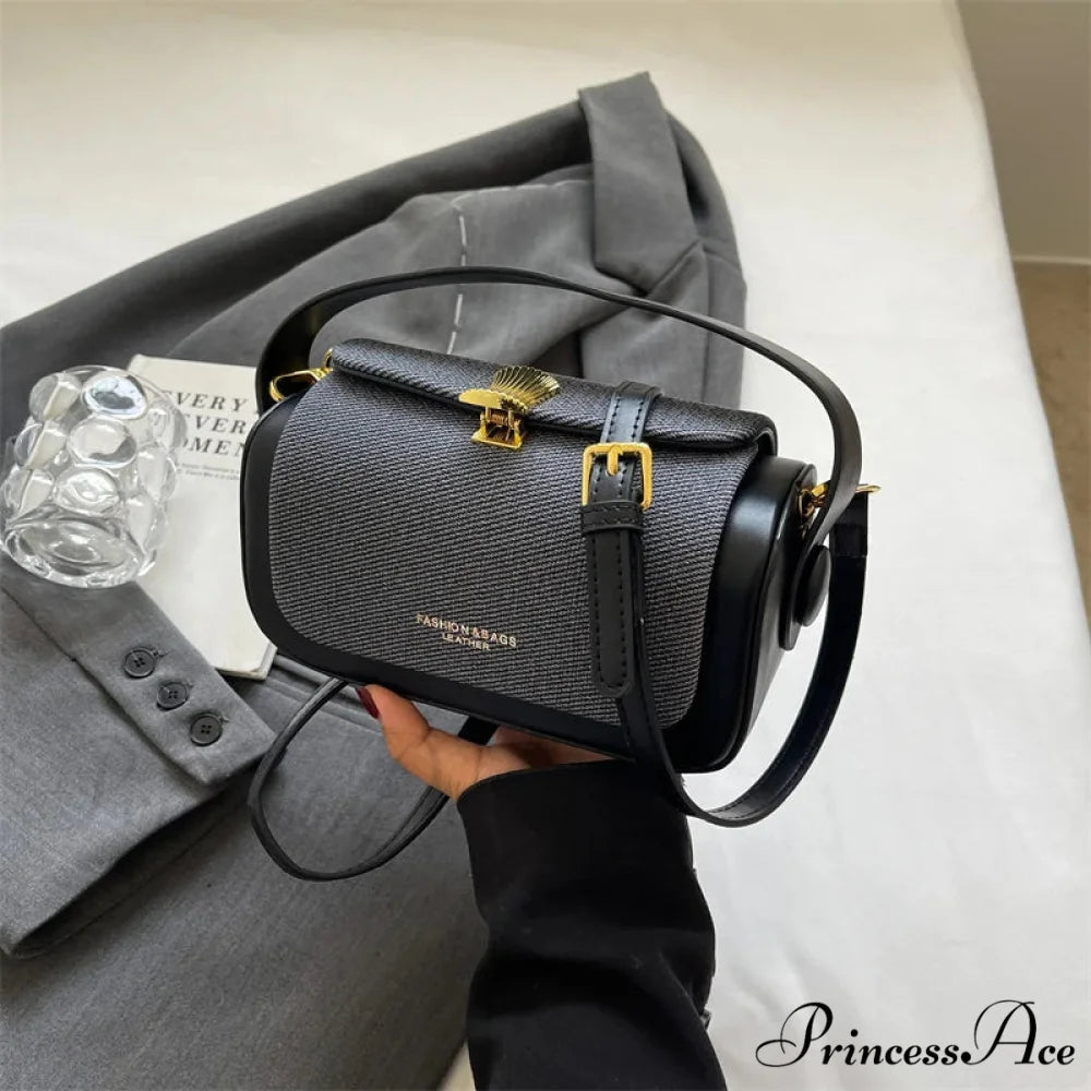 Small Square Crossbody High-End Designer Purse Style 2 Black / 20x12x9cm handbag-250126