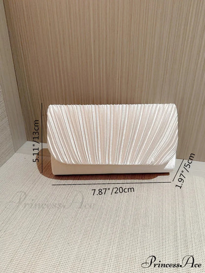 Smooth Folded Crystal Wedding Evening Clutch Bag clutchbag-250126