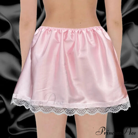 Smooth Ribbon Fluffy Hang Skirt Pink / S skirts-250223