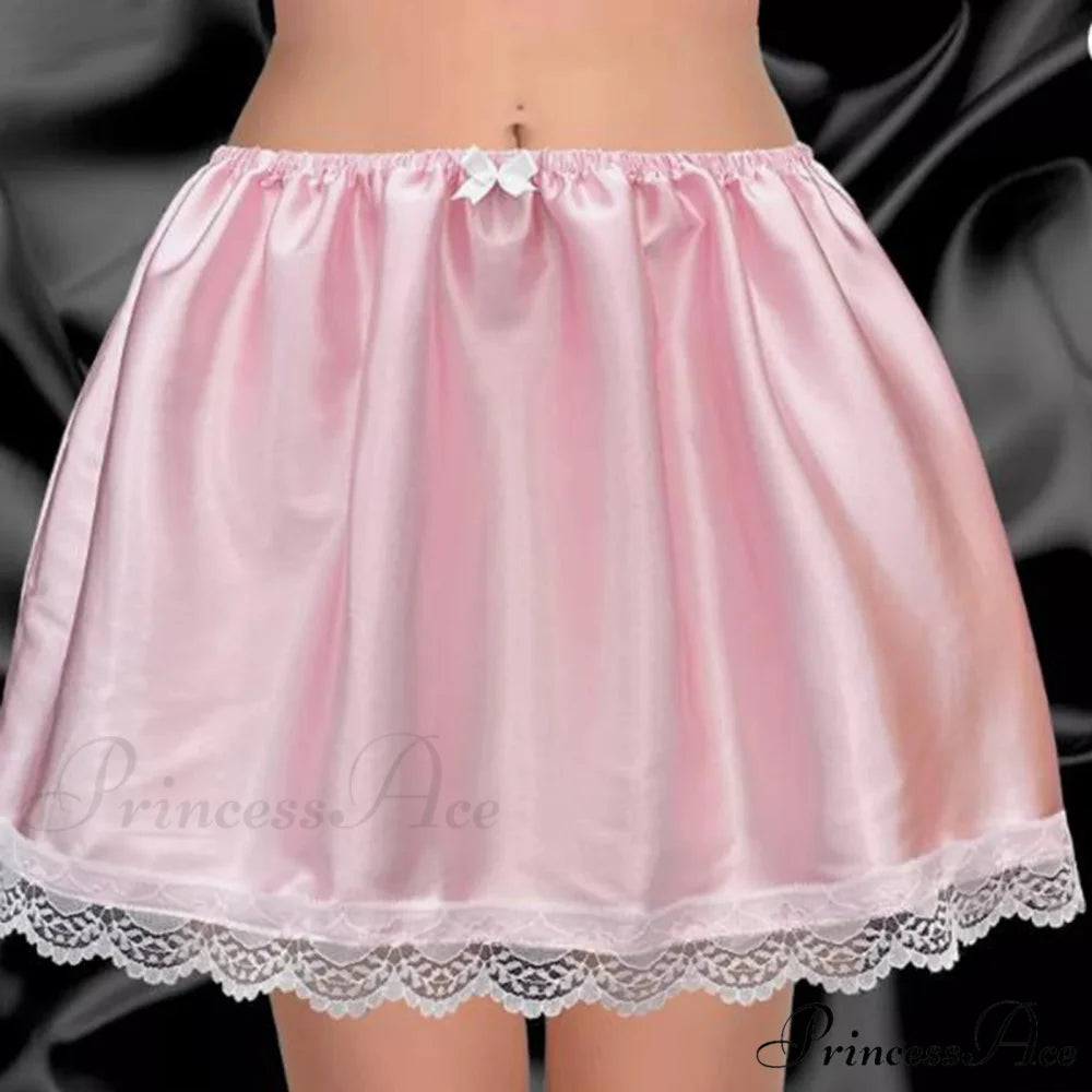 Smooth Ribbon Fluffy Hang Skirt skirts-250223