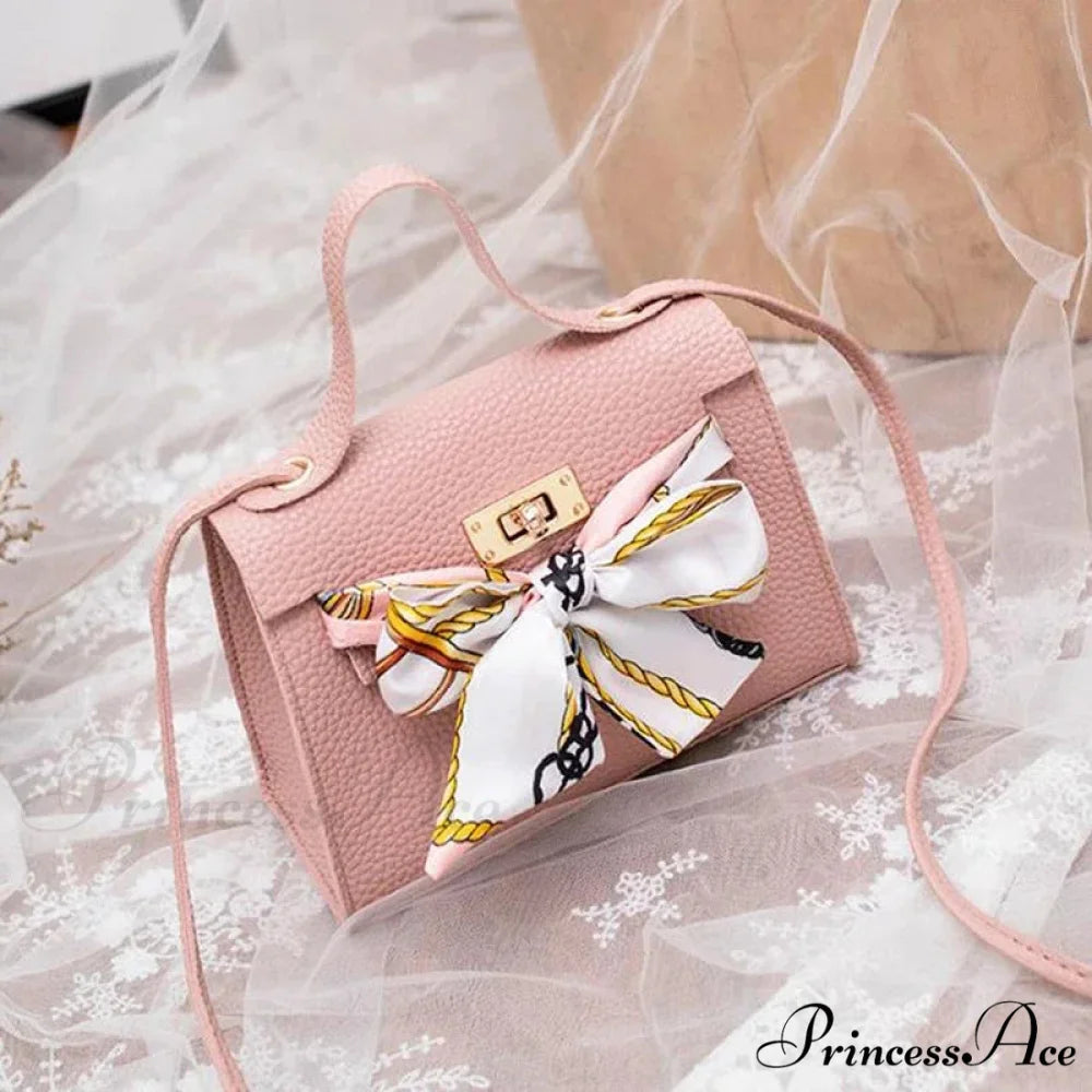 Smooth Scarf Creator Tiny Shoulder Purse Pink handbag-250126