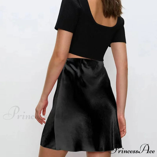 Smooth Side Zipper Narrow Skirt skirts-250223