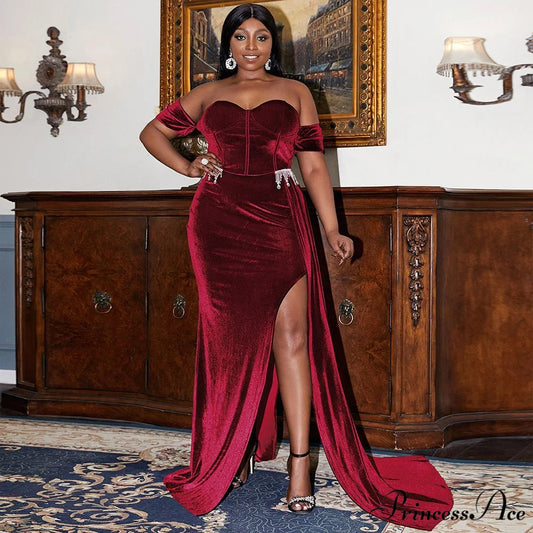 Smooth Single Shoulder Opening Full Length Prom Dress promdress-250223