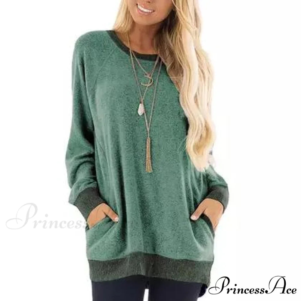 Soft Arm Haute Pullover Long Women’s Edition Sweatshirt Green / S