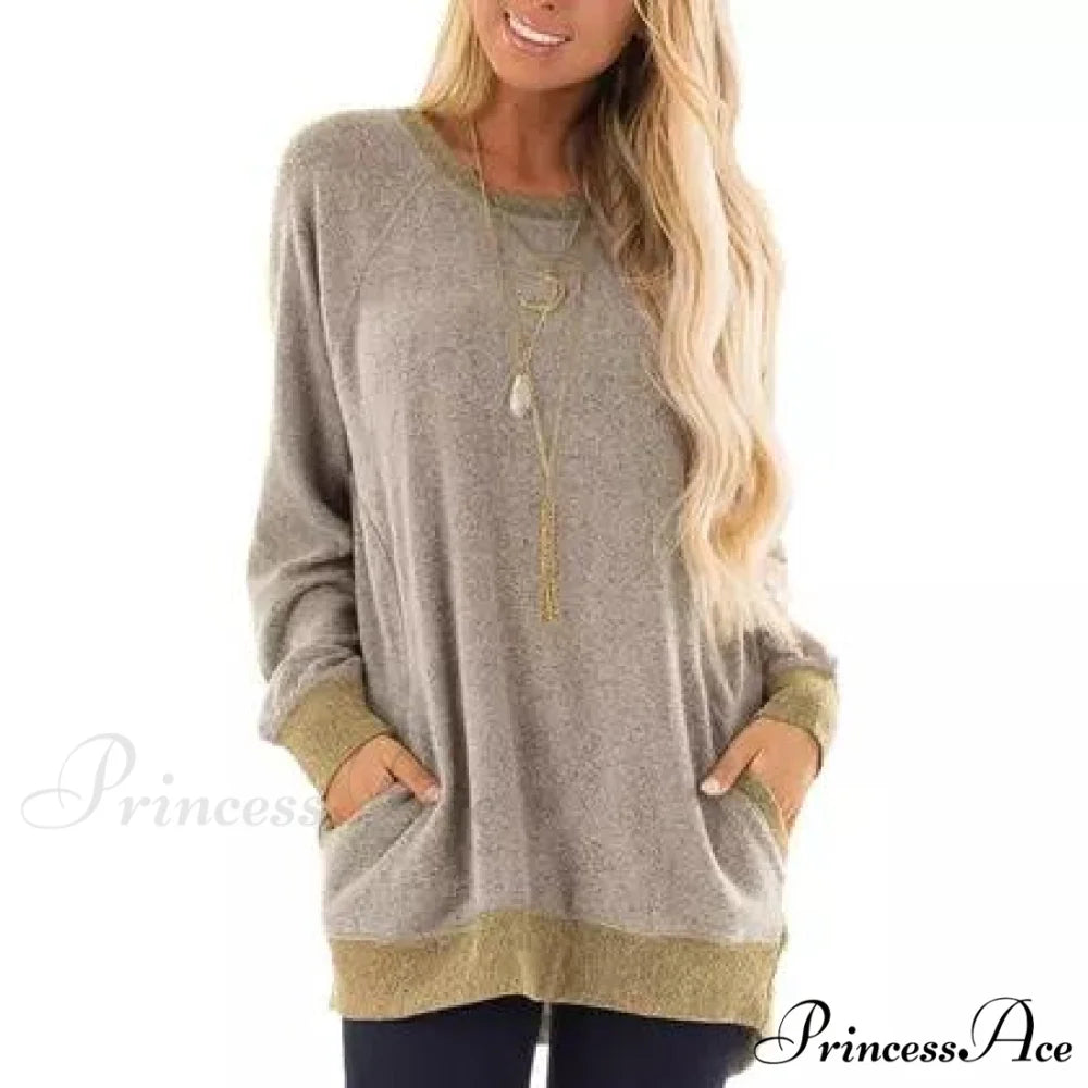 Soft Arm Haute Pullover Long Women’s Edition Sweatshirt Khaki / S