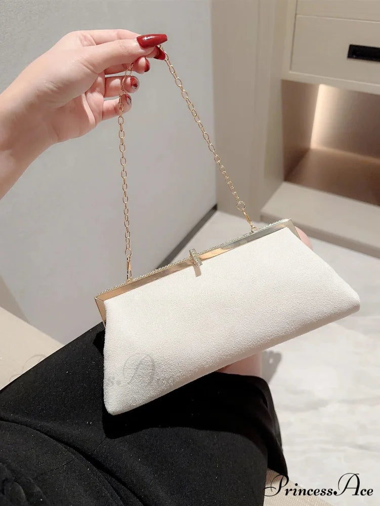 Soft Fish Hook Sparkling Decorated Evening Clutch Celebration Marriage Bag clutchbag-250126